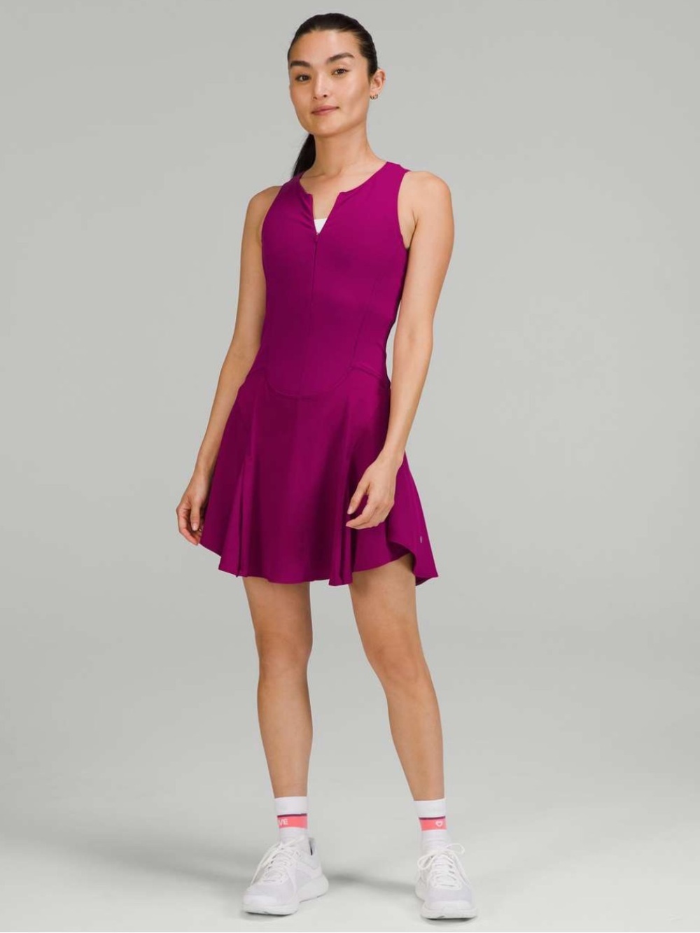 Lululemon Everlux Short Lived Tennis  Tank Top Dress in Magenta